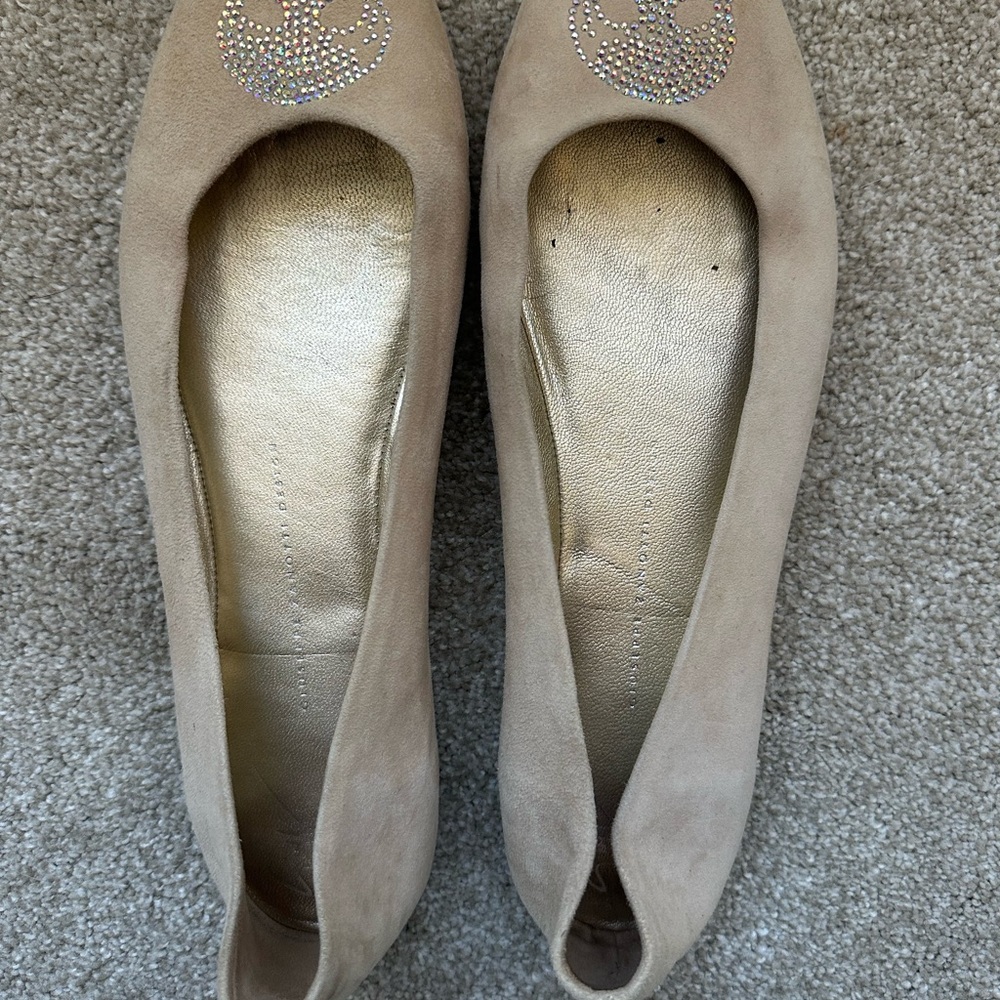 Giuseppe Zanotti Tan Ballet Flats - size 39.5